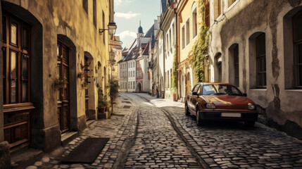 Naklejka na meble Estonia saiakang street in tallinn's old town.