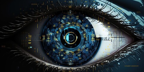 Poster - Human eye with scan for identification