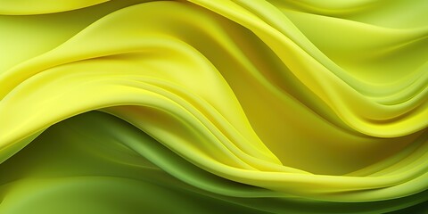 Wall Mural - Yellow lime green abstract fabric background. Color gradient, ombre. Geometric. Lines, stripes, waves, drapery. Noise, grain, grungy, rough. Bright neon shades. Light, glow, shine. Design. Template