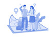© freeslab - The couple got lost while traveling abroad