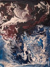 Painting Of Marbled Cosmic Texture