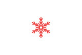 Fototapeta Młodzieżowe - snowflake icon, decoration for christmas, vector graphics on a white background