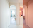 © ADDICTIVE STOCK - Serene living room with arch window