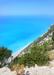 landscape of Egremni beach at Lefkada island Greece - Ionian sea