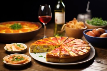 Wall Mural - spanish tortilla among other tapas dishes