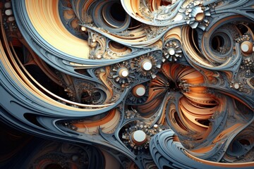 Poster - abstract computer generated fractal design. a fractal is a never-ending pattern. fractals are infini