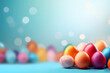 Bunte Osterfreuden - Ein fröhlicher Hintergrund mit festlich gefärbten Ostereiern, der frühlingshafte Freude und Osterstimmung verbreitet