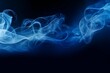 © pierre - Blue and White Smoke Cloud on Dark Blue Background - High Quality Photo