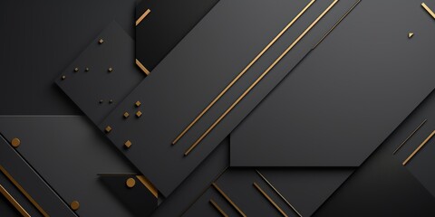 Wall Mural - A black and gold wallpaper with gold lines, Black Friday background