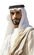 Arab man wearing traditional clothing. Fictional characters created by Generated AI.