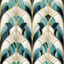 Art Deco Pattern Abstract Design Geometric Decorative Elegant Background Repeat