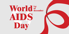 World AIDS Day Banner Background Illustration. Vector