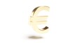 Gold sign euro dancing on white back able to loop seamless 4k