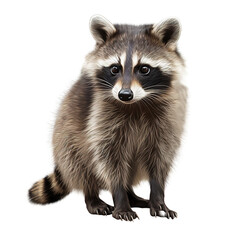 Wall Mural - raccoon isolated on background.