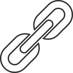 Poster - Chain link vector icon. Chainlet element flat design. Concept connection symbol isolated on white background.