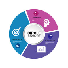 Poster - vector circle infographic. template for cycle diagram, graph, presentation and round chart