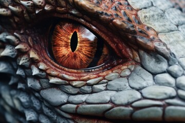 Poster - A detailed close up of a dragon's eye. Perfect for fantasy-themed projects or for adding a touch of mystique to your designs.