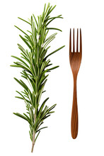 A Fork And A Plant With Leaves On It . Transparent PNG