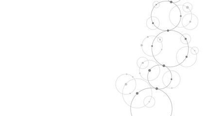 Aufkleber - Technology abstract background. Abstract geometric background. Connected circles. Network of circles.