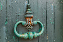 Old Handle Door Rusty Iron Ring