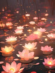 Sticker - Diwali Background, Lotus flower, diya lamp, hindu festival, indian wallpaper