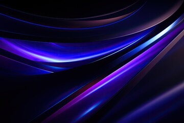 Poster - abstract background with blue and purple wavy lines, vector illustration, futuristic sci-fi abstract