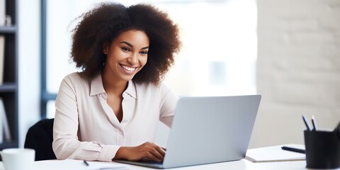 Poster - Distance education or work, young girls