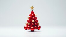 Charlie Brown's Iconic Christmas Tree With Festive Red Ornament On White Background