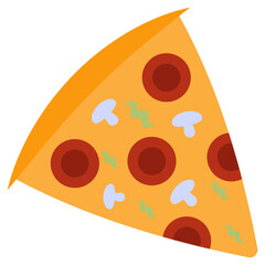 Canvas Print - Editable design icon of pizza slice