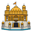 World famous building for Sikh Gurdwara Golder Temple Amritsar India.
