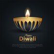 happy Diwali. Indian festivals of light with Diya. vector illustration design