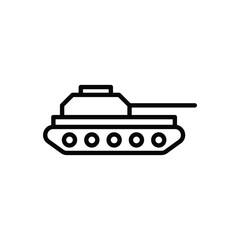 Wall Mural - Tank vector icon. Tank flat sign design. Military tank symbol pictogram. UX UI icon