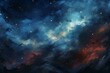 Shimmering stars nebula. Generative AI