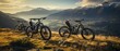 In the midst of awe-inspiring mountain views, three friends take to their electric bicycles for an adventurous ride through the stunning terrain.
