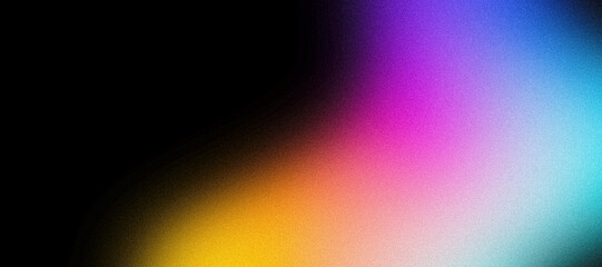 vibrant abstract grainy color gradient background orange magenta pink blue yellow glowing abstract w