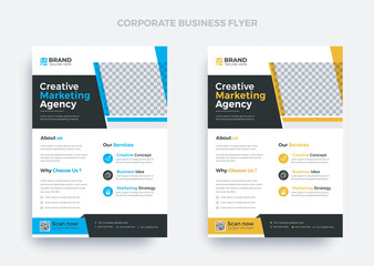 Wall Mural - eye caching corporate minimal business flyer design