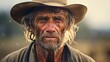 portrait of a weathered farmer with remarkable features