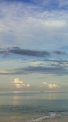 Wall Mural - beautiful landscape with tropical sea at morning. vertical video