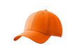 Orange Baseball Cap Style on a transparent background.