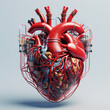 robot artificial bionic heart, perpetual motion machine concept, generated AI