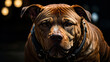 Close-Up of Ferocious Pitbull Dog