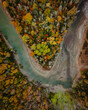 River in Canada from above