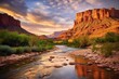 Breathtaking landscape in Canyon Park, Arizona. Generative AI