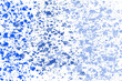 blue background abstract paint splatter 