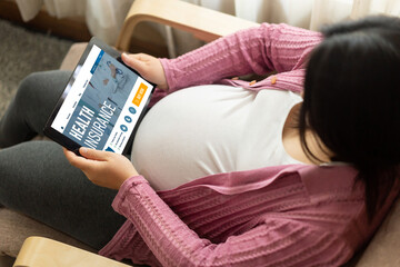Poster - health insurance web site modish registration system for easy form filling