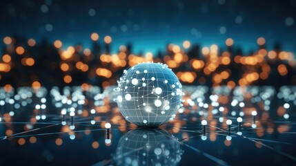 Aufkleber - Global network, Abstract data background.