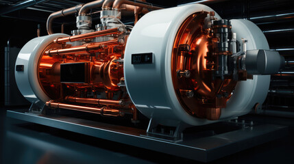Poster - MVR evaporative condenser integrated machine at factory.