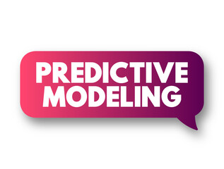 Poster - Predictive Modelling - uses statistics to predict outcomes, text concept background