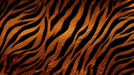 Poster -  a close up of a tiger print pattern on a wall.  generative ai