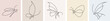 Butterfly Line Art Minimalist Logo Set. Thin line design element